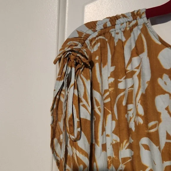 XL Ava & Viv Floral Sun Dress in YELLOW & Pale Blue ☀️ - Picture 8 of 8